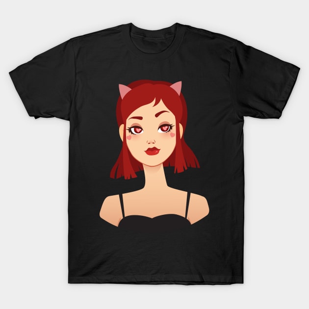 Demon girl T-Shirt by Elysart